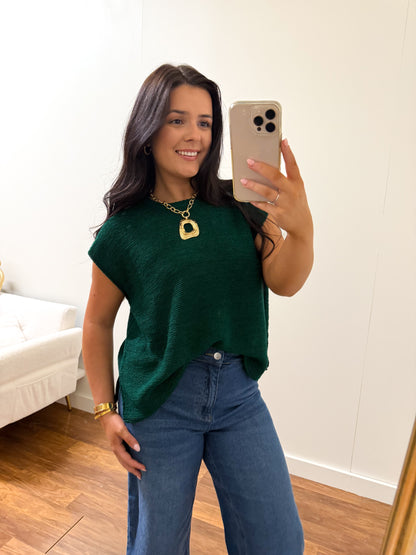 Hunter Green Sweater Top
