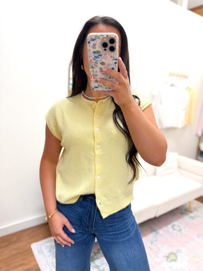 Butter Yellow Cardigan