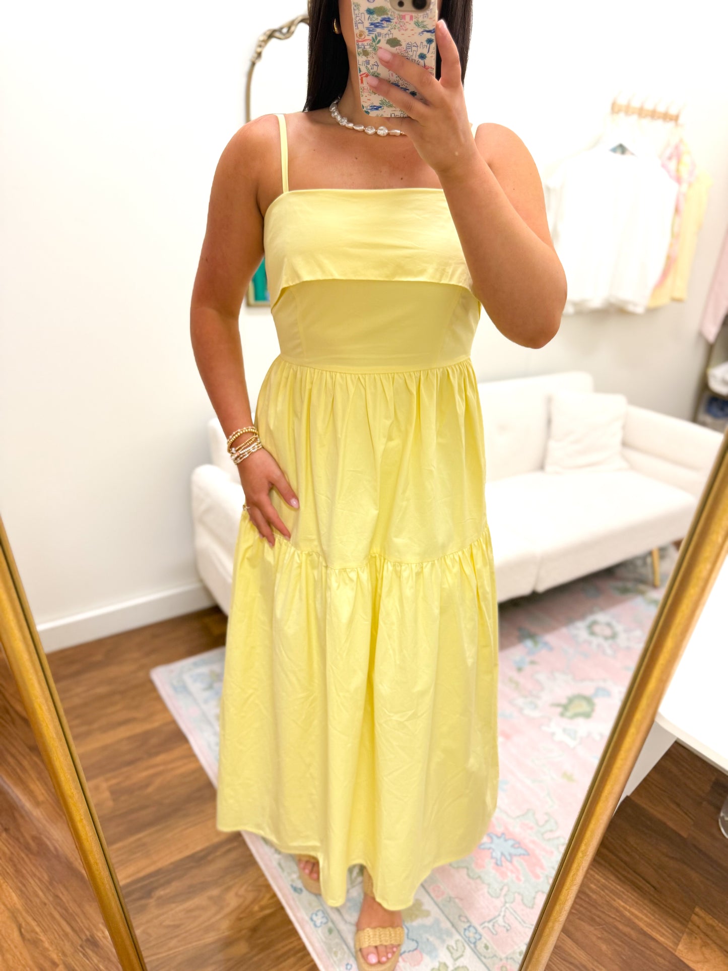 Lemon Drop Overlay Maxi Dress