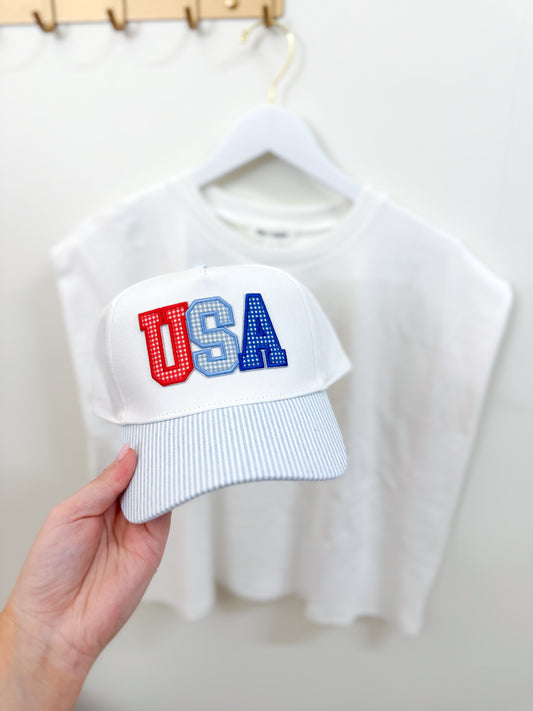 USA Gingham Hat