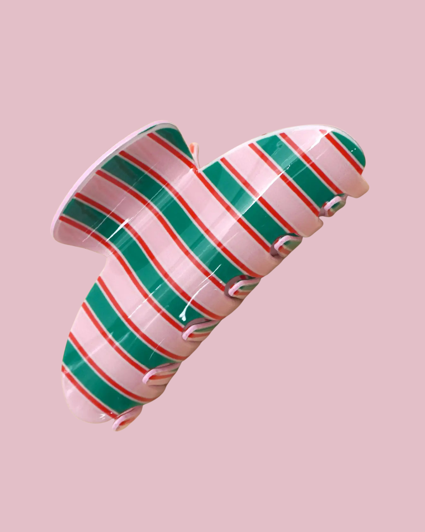 Pink & Green Claw Clip