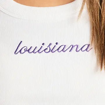 Louisiana Ribbed Tank (Pre Order- Ship Date 8.31)