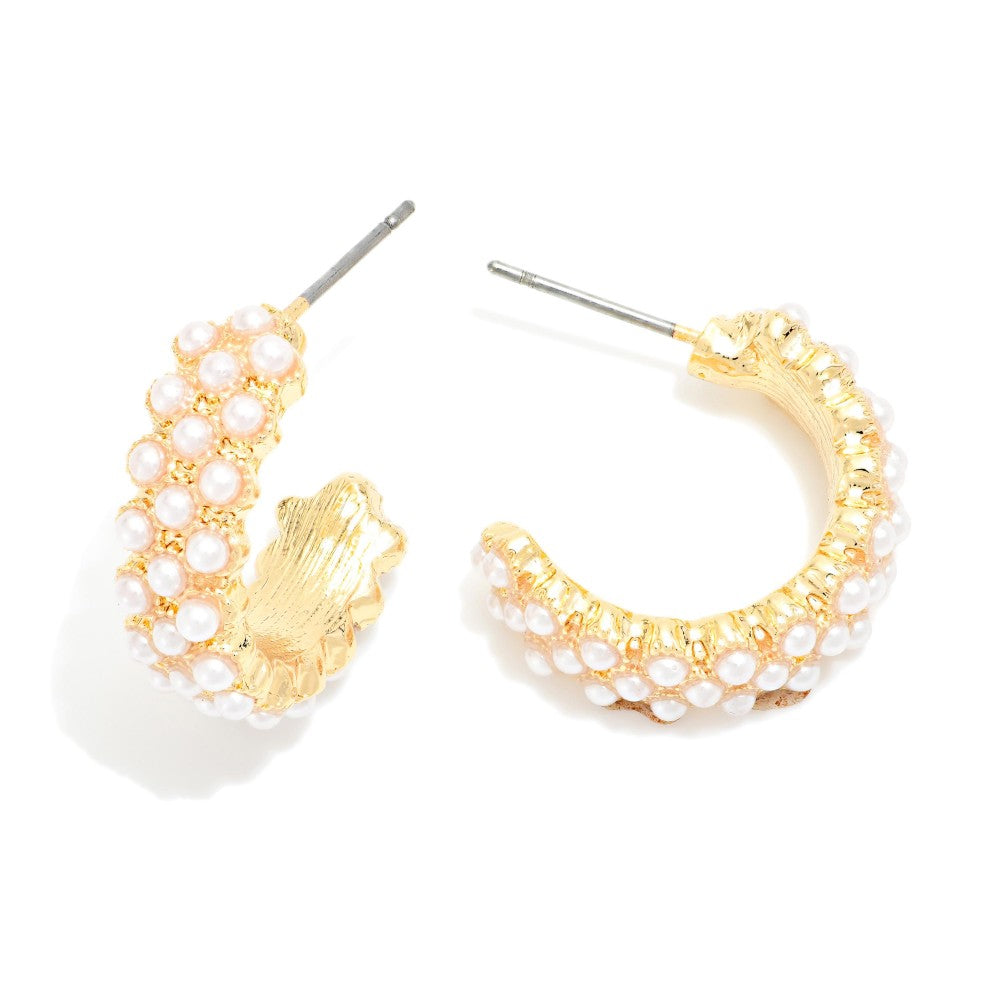 Gold Pearl Earrings