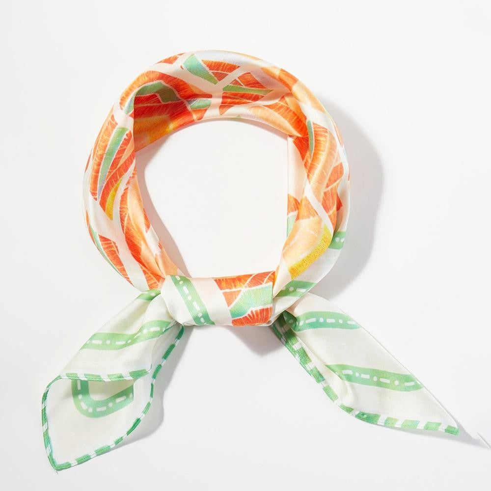 Green Floral Scarf