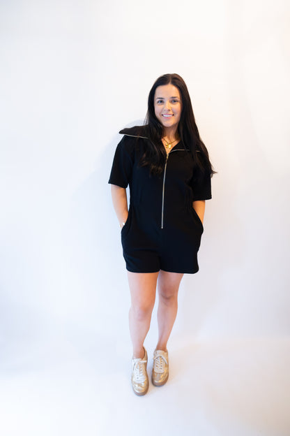 Front Zip-Up Romper