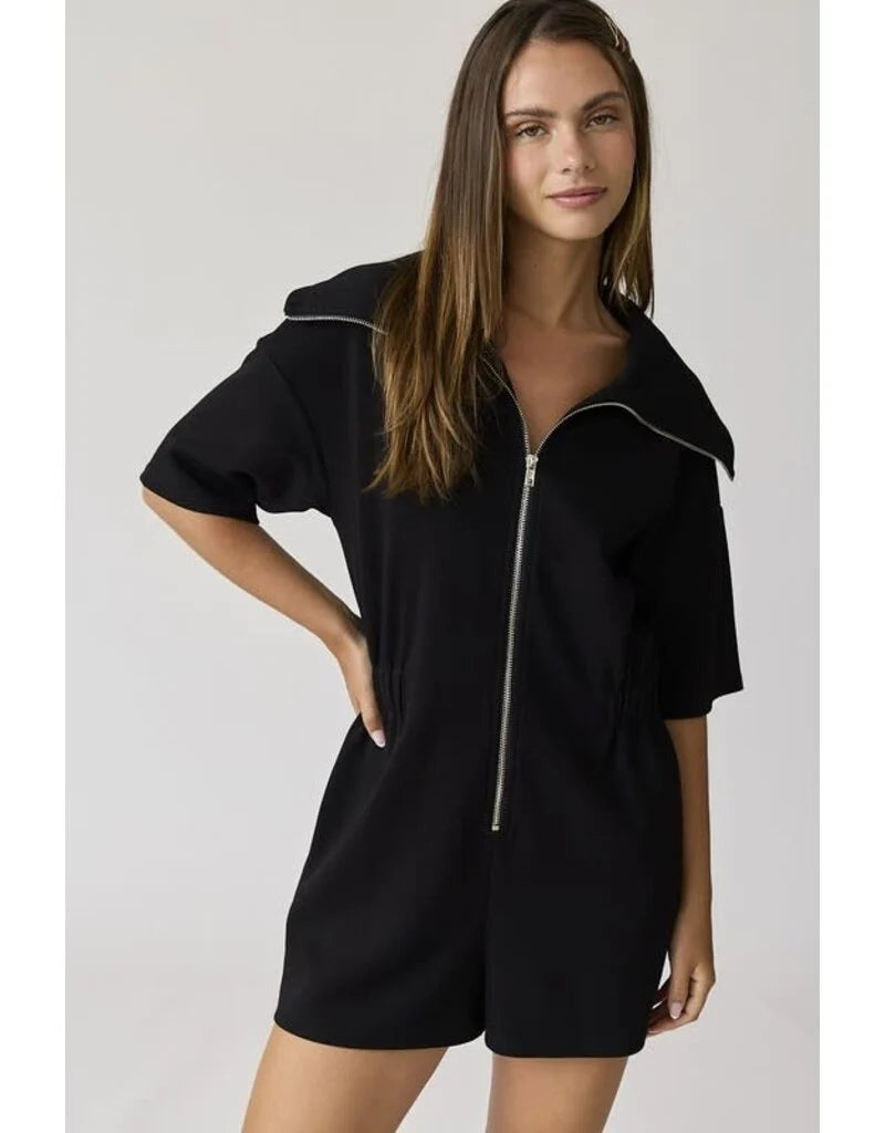 Front Zip-Up Romper
