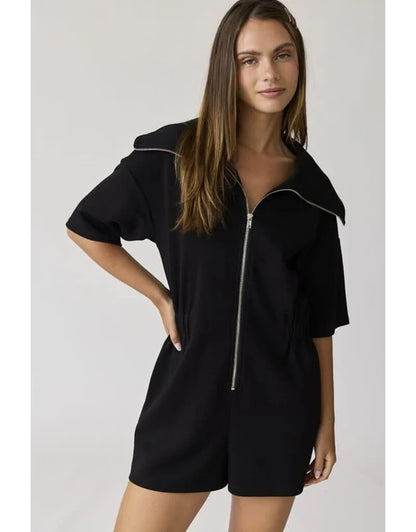 Front Zip-Up Romper