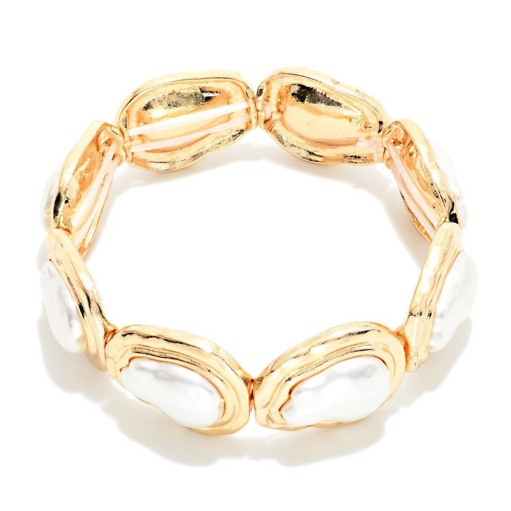 Pearl Beaded Stretch Bracelet