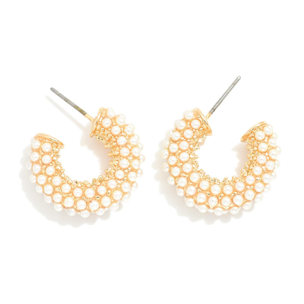 Pearl Hoop Earrings