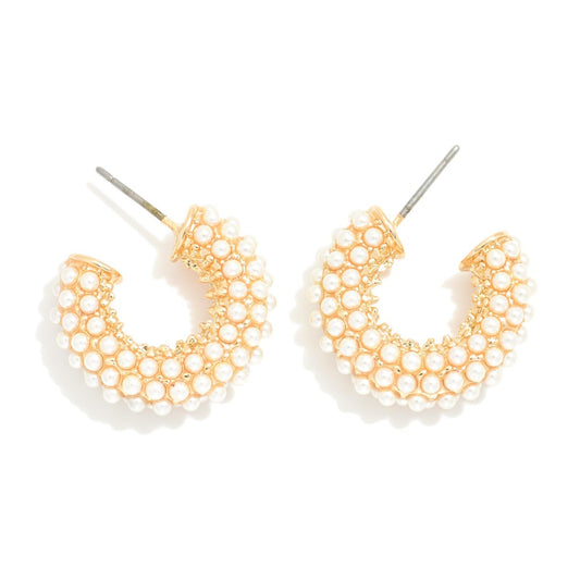 Pearl Hoop Earrings