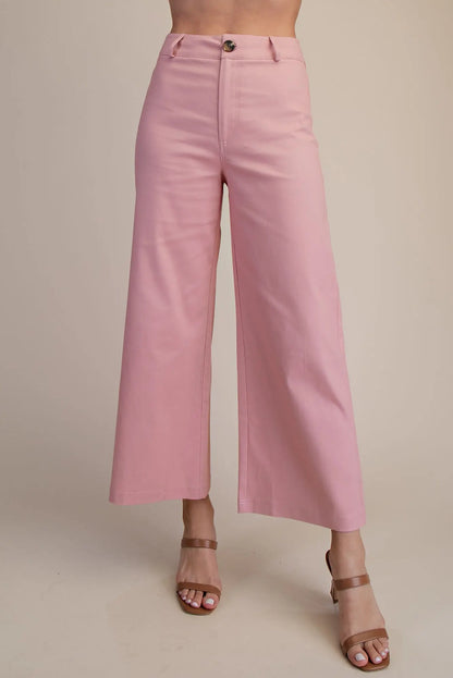 Pink High Waist Wide Pants