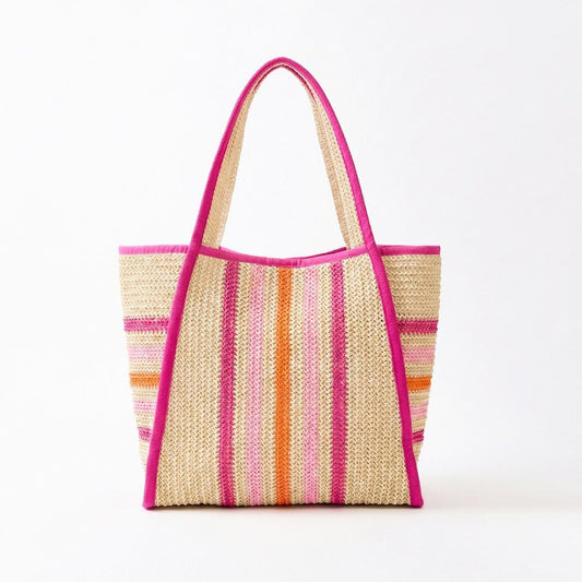 Spring Straw Tote Bag