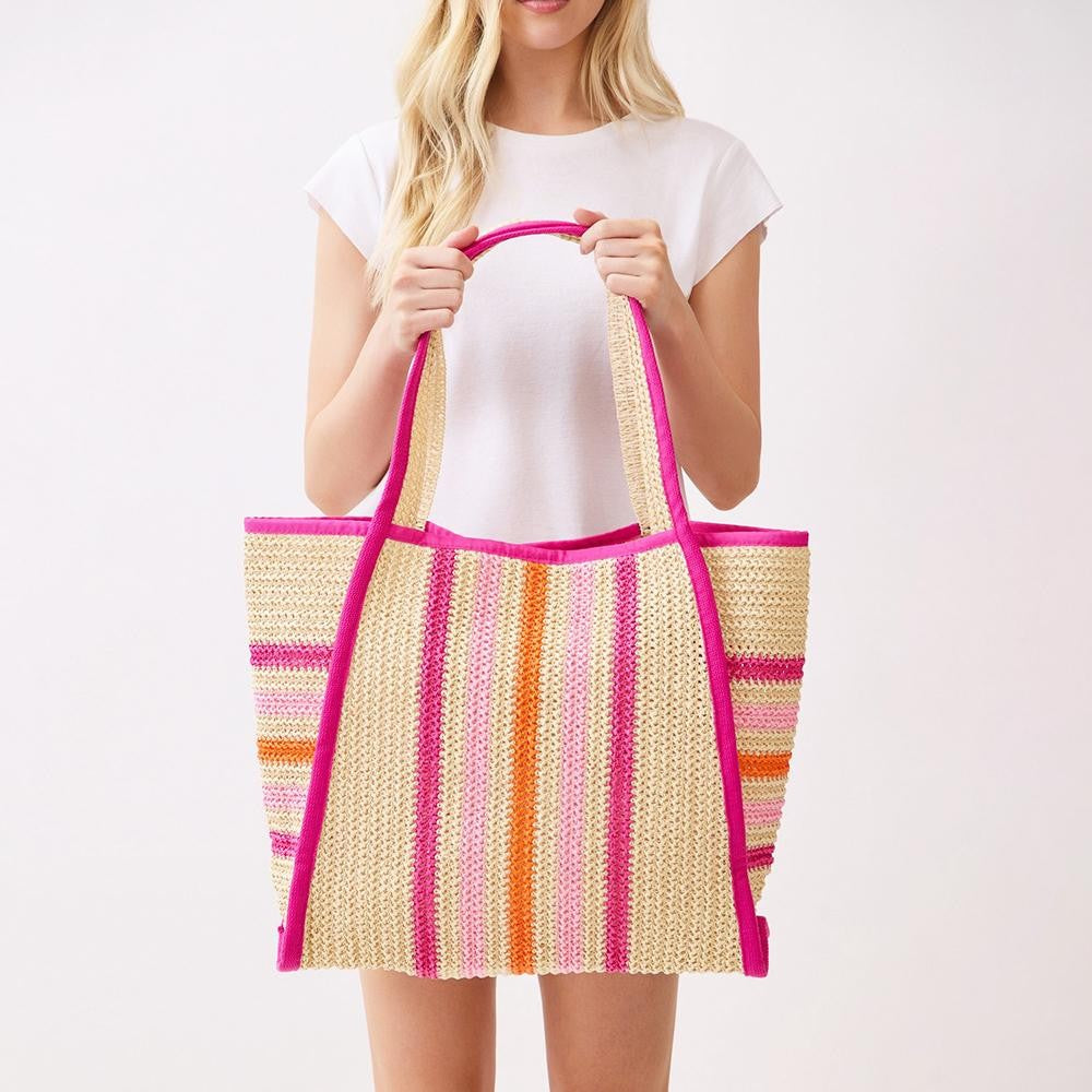 Spring Straw Tote Bag