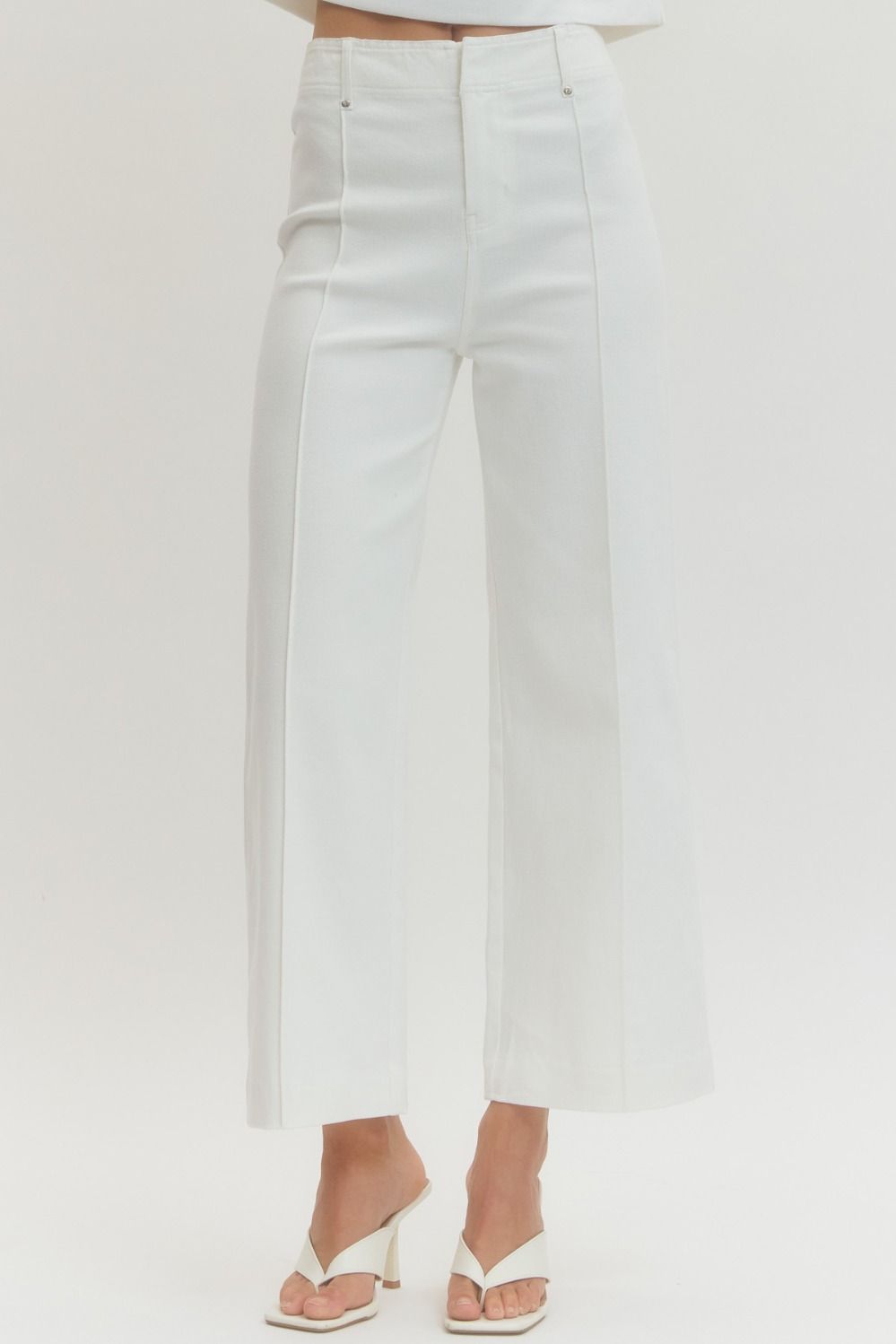 Classy White Seam Pants